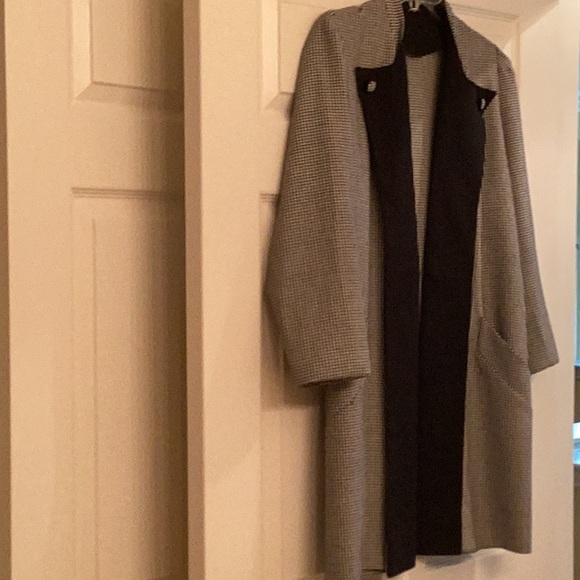 Vintage,custom made,UK 3/4 length houndstooth jacket by Sterling Cooper Sheridan - Picture 4 of 14